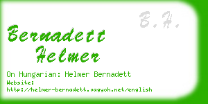 bernadett helmer business card